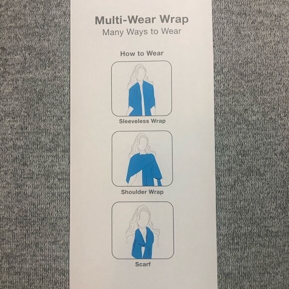 Women's Gray Multi Wear Wrap - Picture 7 of 7